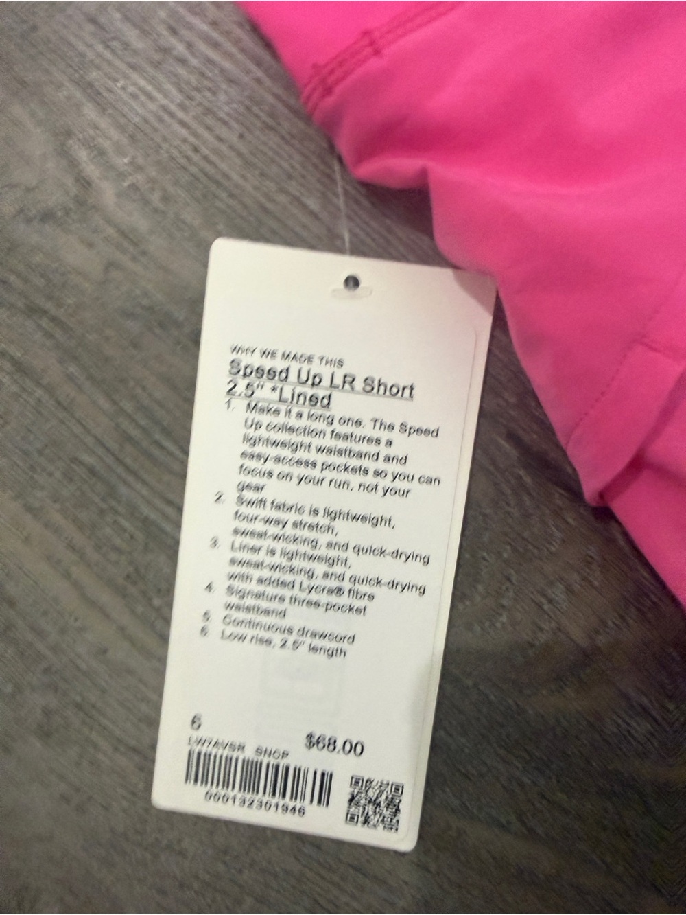 Lululemon Speed Up Low-Rise Short 2.5” Lined – Hot Pink – Size 6 – NWT - Picture 3 of 4
